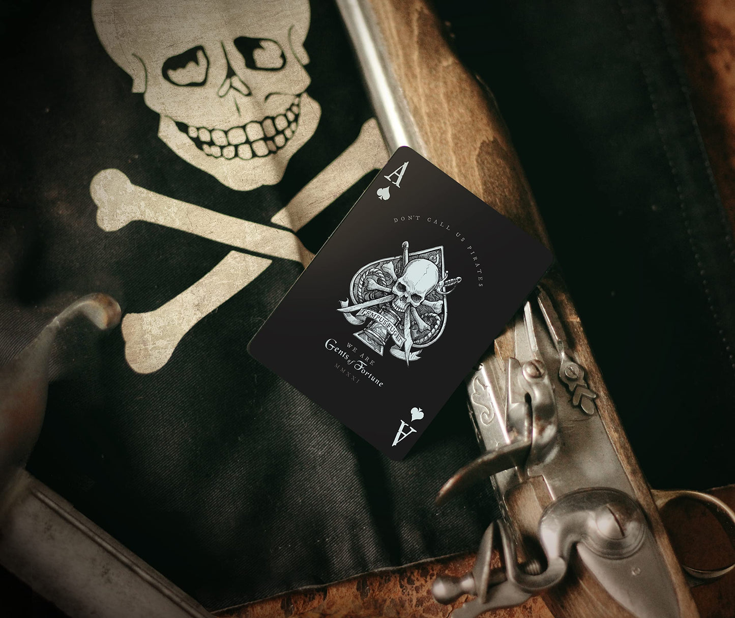 Gents Of Fortune Playing Cards Black Flag Edition Waterproof Gent Supply