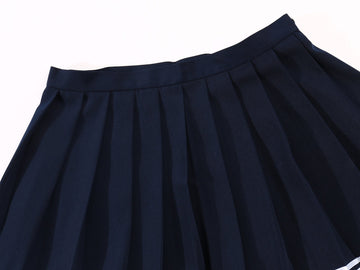 Beautifulfashionlife Womens Versatile White Stripes Scottish Pleated Summer Skirts (XS,Blue White striple)