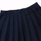 Beautifulfashionlife High Waist Flat Flared Versatile Short Pleated Skirts Costumes (XL,Navy Blue)