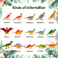 300 Pcs Mini Dinosaur Figures Kids Birthday Gifts Mini Dinosaur Toys Bulk Dinosaur Cupcake Toppers Small Plastic Educational Fig
