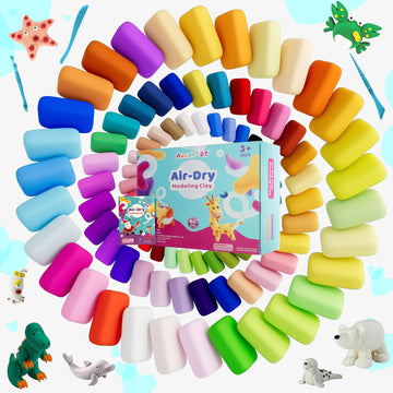 Air Dry Clay 90 Colors, Modeling Clay For Kids, Model Magic Clay, Diy Molding Clay Kit With Sculpting Tools,Soft & Non-Sticky,Ar