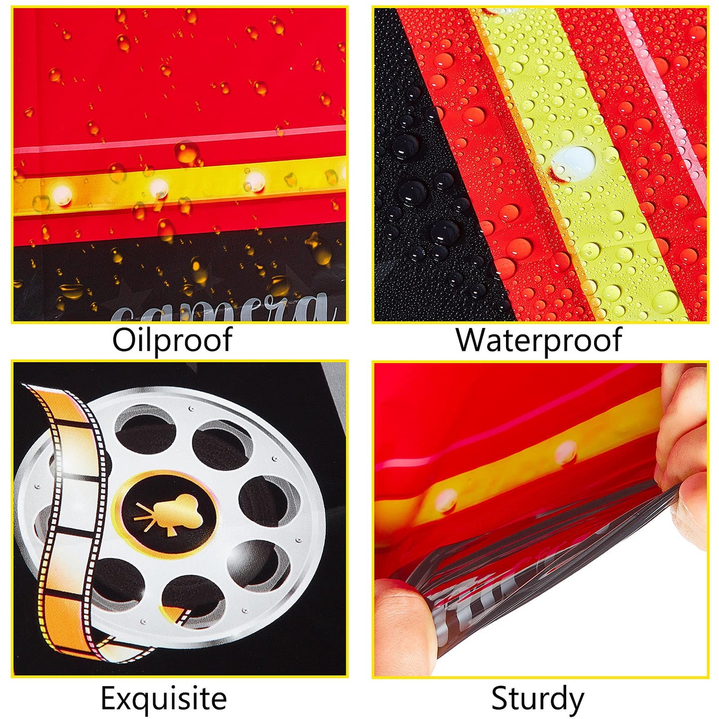 1 Piece Movie Night Tablecloth Plastic Movie Theme Table Covers Movie Theater Table Cloth for Movie Night Party Supplies Movie T