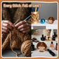 Funny Knitted Black Girl Doll With Positive Card - Adorable Long Hair Crochet Potato, Handmade Gift For Friends, Kids, Family, C