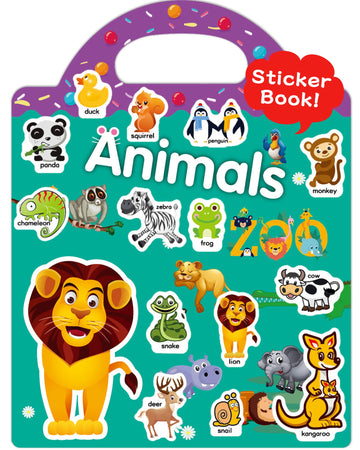 Benresive Reusable Sticker Book For Toddlers 2-4 Years, Fun Travel Stickers For Kids, Waterproof Sticker Books For Toddlers 1-3, Crafts Activities For Todddlers 1-3 2-4 3-5 - Animals Zoo
