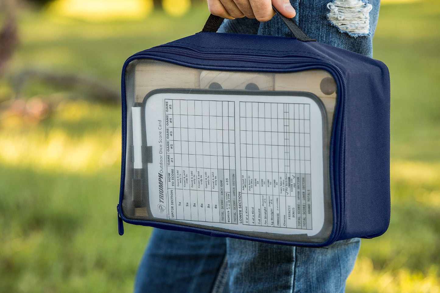 Triumph Sports 35-7335-2 Giant Wooden Lawn Dice Set, Brown, One Size