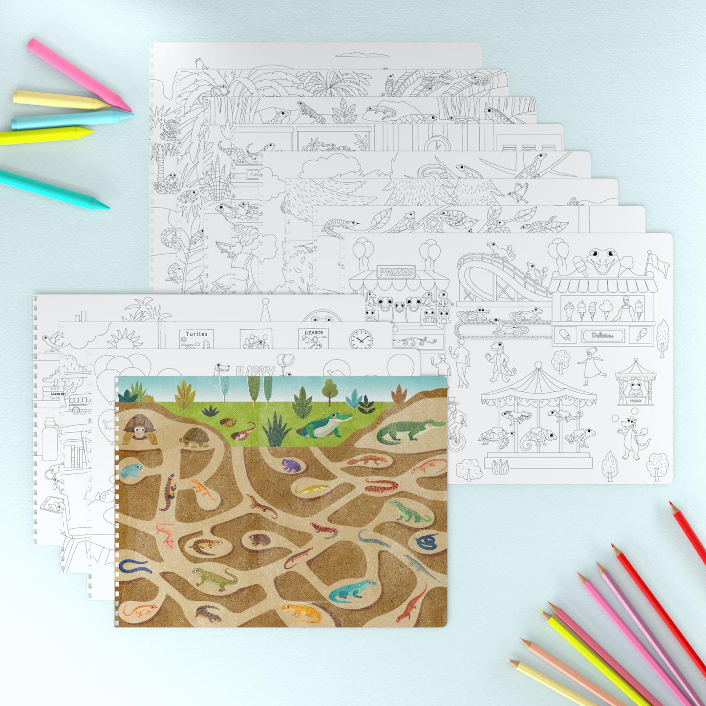 Cupkin Cold Blooded Critters Sticker Book Activity For Kids, Kid Plane Activities, 500+ Animal Stickers For Kids 12 Scenes + Col