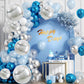 TONIFUL 16Pcs Large Silver 4D Giant Round Foil Balloon 4D Mirror Metallic Mylar Sephere Balloons for Christmas New Year Birthday