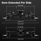 INJORA +5mm Diamond Portal Axles with Lay Down Servo Mount & Links for 1/18 RC Crawler TRX4M Upgrade(Black)