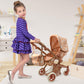 Convertible Combo Baby Doll Stroller For 3 Year Old Girls & Up | Play Toy Baby Stroller For Dolls, Folding Adjustable Bassinet C