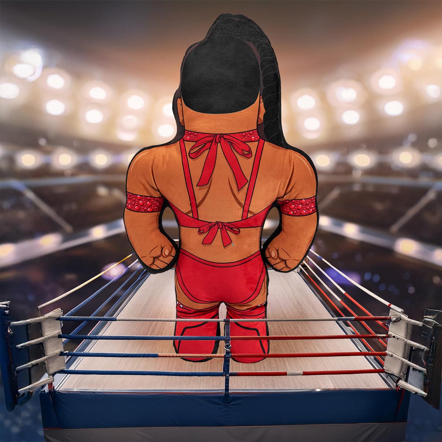 Bleacher Creatures WWE Bianca Belair 24" Plush Toy - Soft Crystal Velboa Polyester, Bianca Belair Design