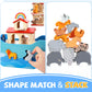 Justwood Wooden Noah'S Ark Toy Animal Play Set, Bible Story Toys Baptism Gift For Boys And Girls, Baby Shape Sorter Toy, Comply With 2025 New Astm F963-23