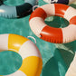 Business & Pleasure Co. Classic Pool Float - Vintage Inflatable Pool Ring For Kids - Riviera Green - S/M