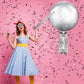 Aoriher Disco Ball Piata 12.6 x 12.6 x 3 Inch Disco Party Piata Mirror Disco Ball Piata Silver Foil Piata with Stick Mask Confet