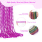 YAXINRUI 33 Inch 7 mm Metallic Hot Pink Bead Necklaces, 15pcs Mardi Gras Beads Bulk Round Beaded Necklaces Costume Necklace for