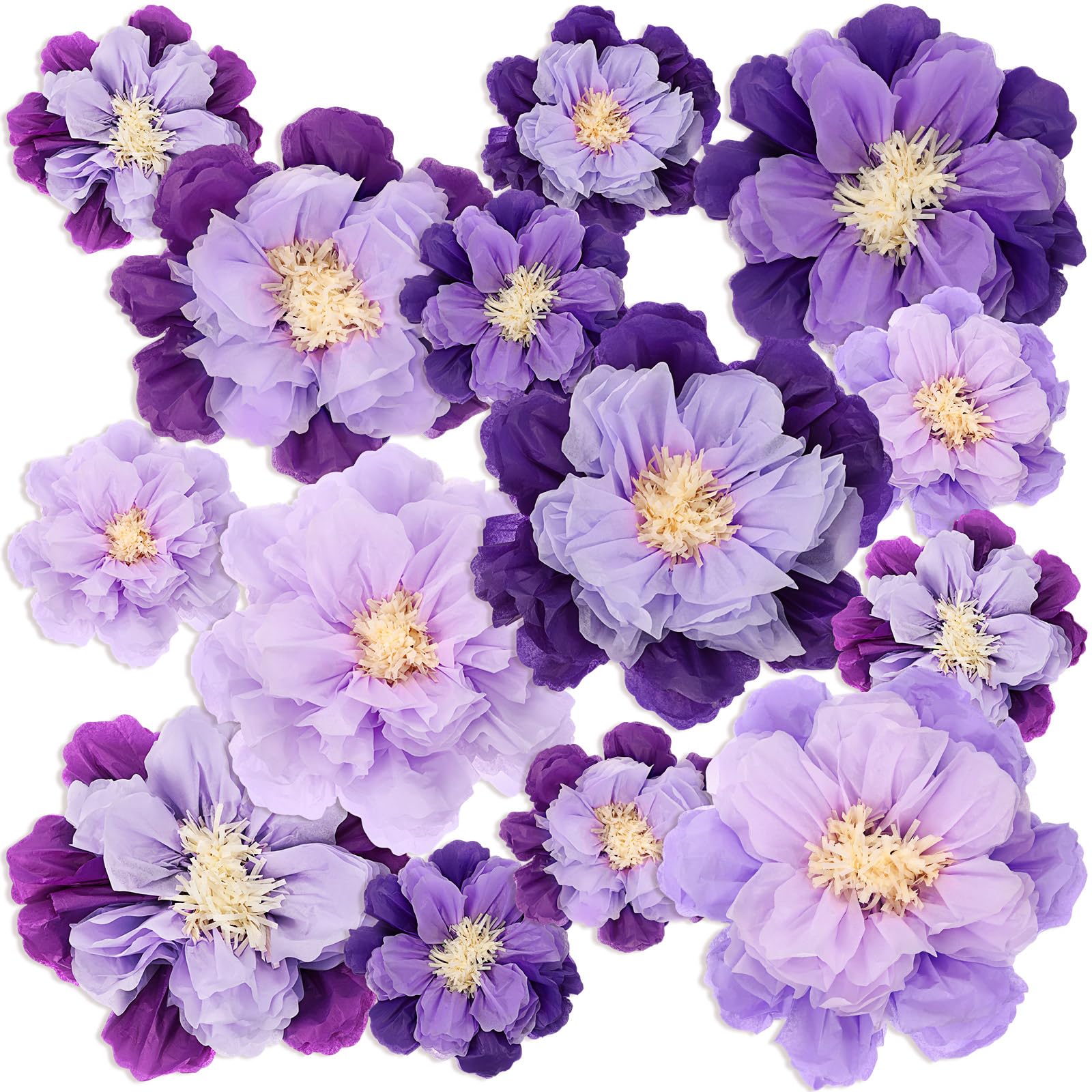 MotiMind 12 Pcs Large Colorful Tissue Paper Flowers 20 10 Giant Fiesta Paper Flowers Mexican Pom for Carnival Party Wall Backd