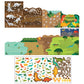 Petit Collage Sticker Activity Book, Dinosaurs - Giant Fold Out Sticker Book for Kids, Includes Over 100 Reusable Stickers - Act