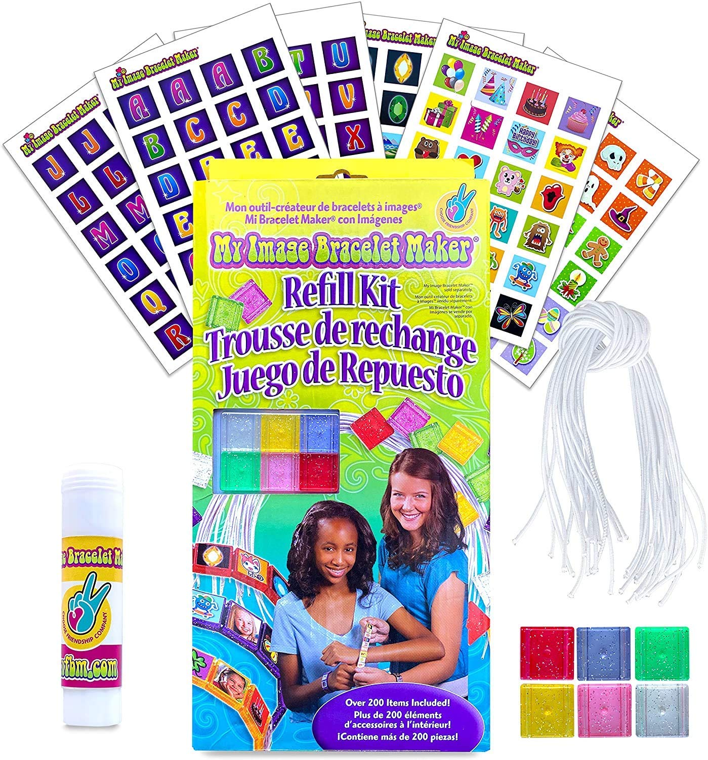 Choose Friendship, My Image Bracelet Maker Refill Kit, Jewelry Maker Kit for Kids, 200 items