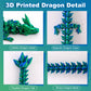 ONEVIVE Dragon Eggs with Dragon Inside 3D Printed  Mystery Dragon Egg Articulated Crystal Fidget Toy for Kids mature-themeds Women Men Funny Gift Desk Decor(Green)