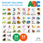 Alphabet Puzzle & ABC Wooden Puzzle Set: Number Game  Flash Cards  & Storage Bag Bundle