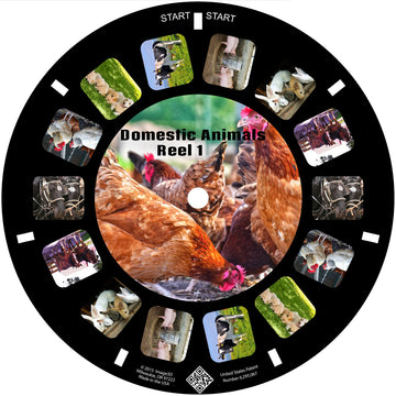 MayKo Farm Animal Reels for Viewfinder, Domestic Animals, Compatible with Viewmaster Classic Viewers. Set of 3 (Reels Only)