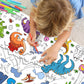 Dinosaur Giant Coloring Poster For Kids 30X72 Inch, Dinosaur Large Coloring Poster Tablecloth Books, Dinosaur Themed Color-In Ac