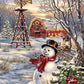 Springbok'S 1000 Piece Jigsaw Puzzle Winter Windmill - Made In Usa