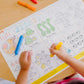 Melissa & Doug Learning Mat Crayons - 5 Count, Multicolor, Wax Crayon 85%, Model 4279