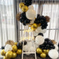 170Pcs Black Gold Grey White Balloons Arch Garland Kit For Men Birthday Wedding Bridal Shower Graduation Anniversary New Year Pa