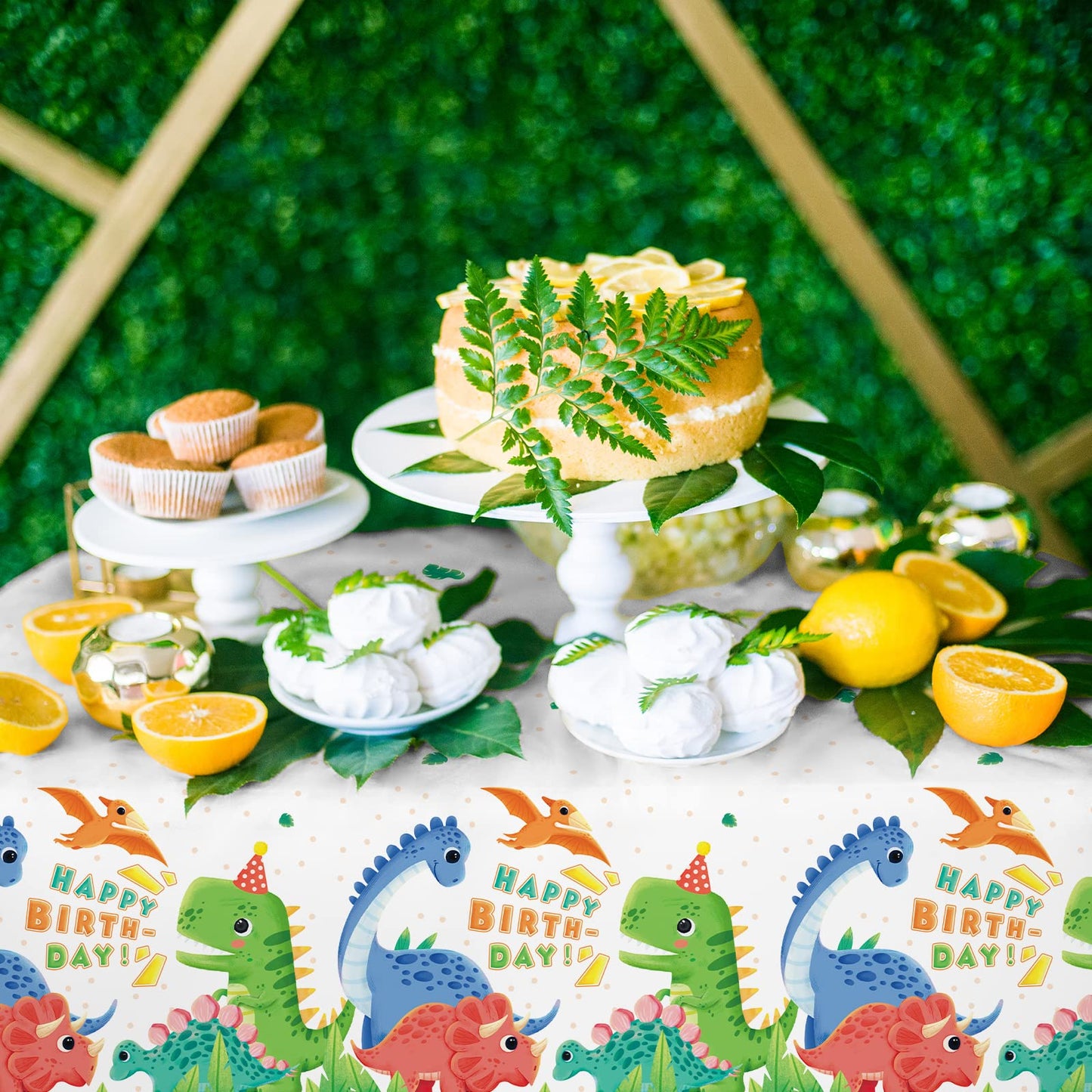 Dinosaur Party Supplies Disposable Tablecloth Waterproof Plastic Rectangular Table Cover for Boys Kids Birthday Party Baby Showe