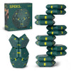 Speks Geode Pentagons Magnetic Fidget Toy For Adults & Teens 14+ | Sensory Gadget For Stress Relief, Office Desk Toy Present, Christmas Gift, Holiday Stocking Stuffer | Monstera, 12-Piece Set