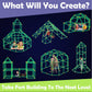 Tiny Land Glow Fort Building Kit for Kids Creative Fort Indoor & Outdoor Construction Toys with 86 Rods and 44 Balls for 5-12 Ye