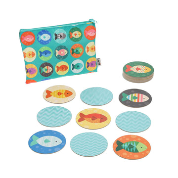 Petit Collage Gone Fishing Matching Game - Cardstock, Fun Family Activity, Model 5055923790168