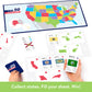 The World Game The 50 States Game - US Geography Board Game for Kids & Adults - Educational Fun Learning - Multicolor
