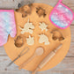 Vanmor Unicorn Kids Cooking and Baking Sets, 11Pcs Kids Aprons for Girls, Kids Chef Hat and Pink Apron, Mitt & Utensil for Toddl