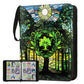Trading Card Binder with Sleeves 9 Pocket Card Binder enhanced 900 Cards PU Card Collection Binder  Collectible Albums Card Folder for MTG  TCG  Sports Cards (Green Tree)