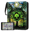 Trading Card Binder with Sleeves 9 Pocket Card Binder enhanced 900 Cards PU Card Collection Binder  Collectible Albums Card Folder for MTG  TCG  Sports Cards (Green Tree)