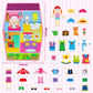 OKOOKO Dress Up House Felt Board 35PCS Double-Sided Foldable Dress Up Teaching Girls Toy Preschool Crafts Storytelling Early Lea