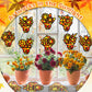 QOUBAI 32 Sets Fall Bouquet Suncatchers Craft Kit DIY Window Stained Glass Effect Autumn Bouquet Paper Crafts Home School Classr