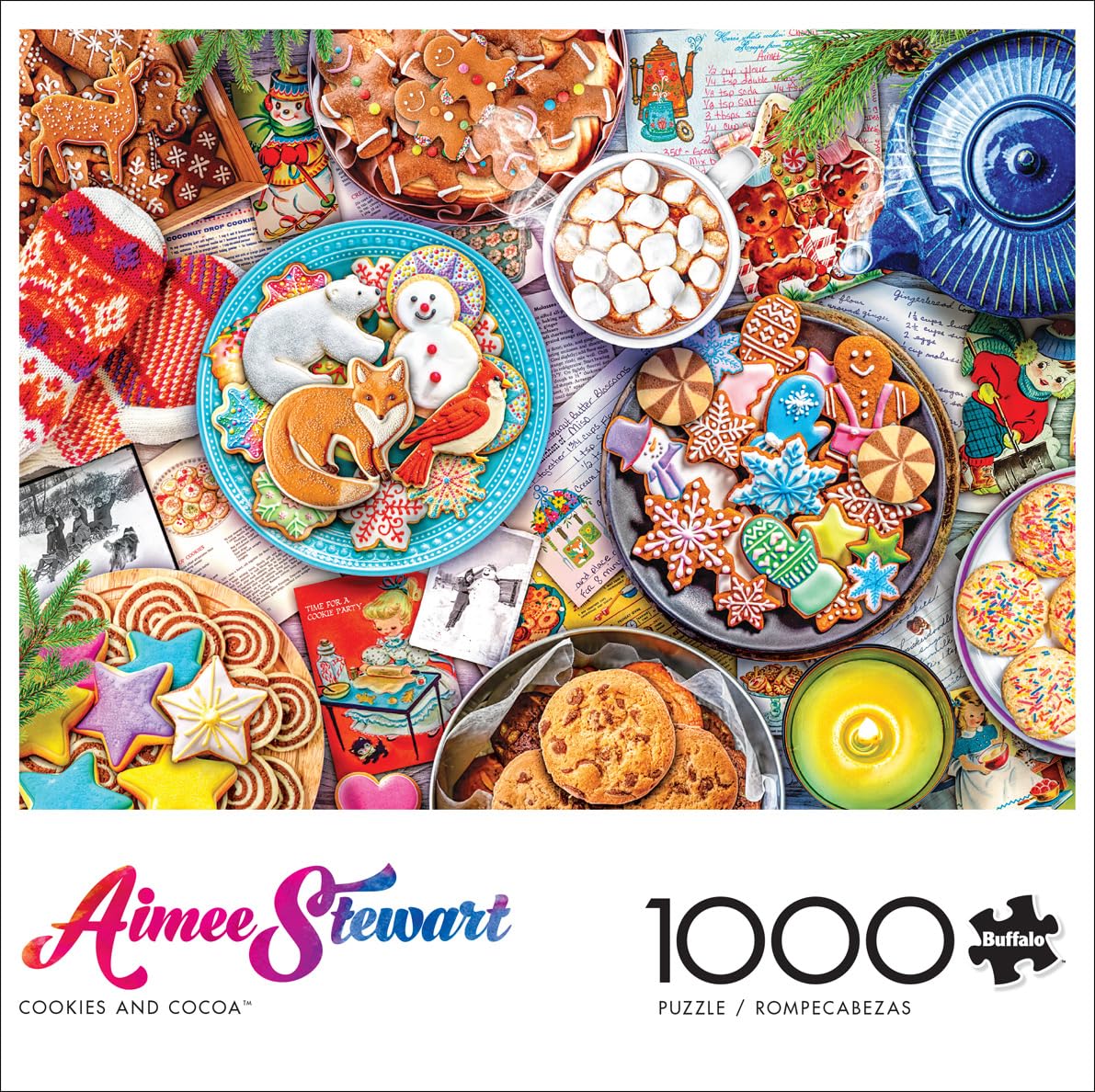Buffalo Games - Aimee Stewart - Cookies And Cocoa - 1000 Piece Jigsaw Puzzle For Adults Challenging Puzzle Perfect For Game Nights - 1000 Piece Finished Size Is 26.75 X 19.75, Large