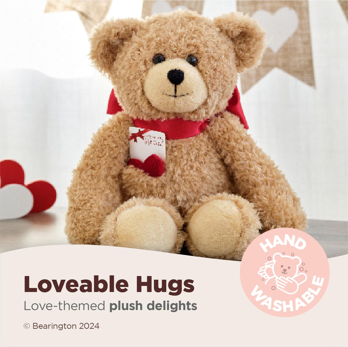 Bearington Collection Valentines Teddy Bear, 6 Inch Plush, I Love You More, Ideal Gift for Kids & Girlfriends