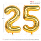 40 Inch Gold Number Balloons Helium Foil Mylar Balloon Birthday Party Banquet Decoration 25