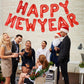 Pigetale Red Happy New Year Balloons, 16 Inch Happy New Years Letter Balloons, Happy New Year Banner, Happy New Year Decorations