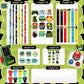 Cholemy 168 Pcs Video Game Party Favors Include Gaming Mini Notebook Gamer Birthday Sticker Pencil Stamper Ruler Eraser for Boy