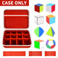 Grapsa Speed Cube Storage Case Bag - Holds 12+ Fidget Toys, Mesh Pocket, Red