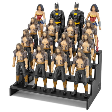 Sixpoints 6 Inch Action Figure Display Shelf With Peg,4 Tier Toy Collectibles Organizer, Compatible With 1/12 Marvel Legends /Dc