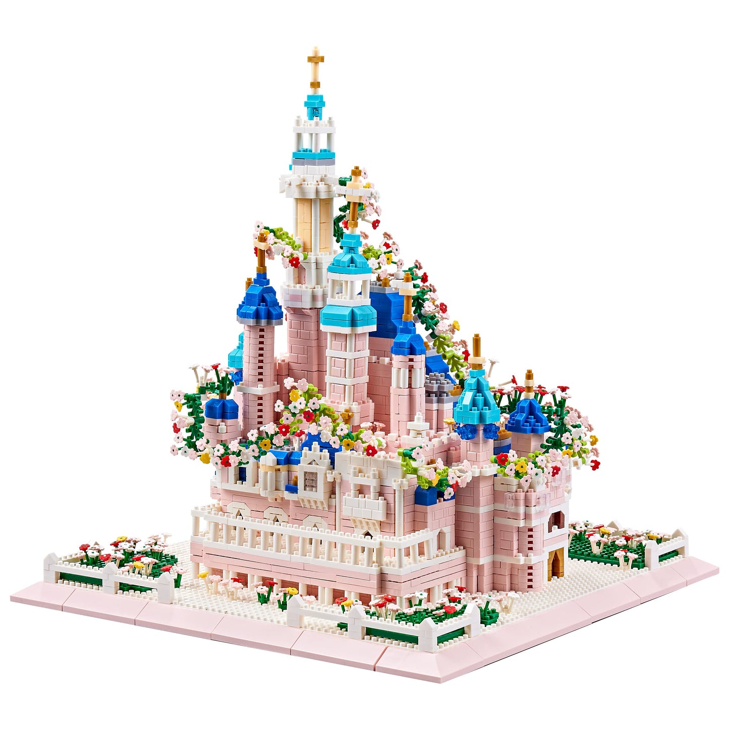 Kadablk Castle Micro Blocks Building Set, 4000+ PCS, Pink, Model 7830, Plastic - Ideal for Adults and Teens
