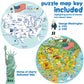boppi USA State Map Jigsaw Puzzle - 150 Pieces, 100% Recycled Card, Educational Fun for Kids Ages 5+, Colorful USA Map Design
