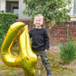 Gold Number 4 Balloon 40 Inch, 4 Balloon Number, 4Th Birthday Decorations, Gold Party Supplies For Boys Girls