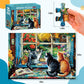 100 Pieces Puzzles For Kids Ages 4-8,Cute Cats And Flowers Jigsaw Puzzle,Sturdy&Safe Puzzle For Toddler Children Seniors, Large Piece, Engaging & Educational Toys Great Gift For Boys Girls,15X10 In