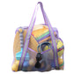 LEAFOREST Large Beach Bag with Zipper Lightweight Beach Toy Bag Mesh Bag for Swimming Pool Sand Toys (Purple)